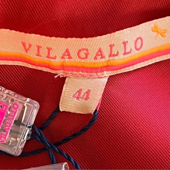 Vilagallo Linen Blend Embellished Sheath Dress 44 / 12 - Picture 15 of 16